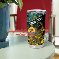 Personalised Mozambique Tumbler Cup African Elephant With Coat Of Arms - Wonder Print Shop
