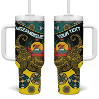 Personalised Mozambique Tumbler With Handle African Elephant With Coat Of Arms - Wonder Print Shop