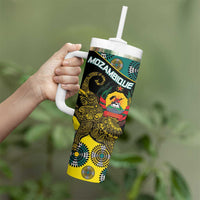 Personalised Mozambique Tumbler With Handle African Elephant With Coat Of Arms - Wonder Print Shop