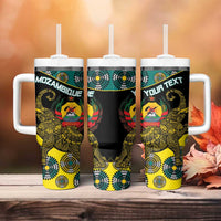 Personalised Mozambique Tumbler With Handle African Elephant With Coat Of Arms - Wonder Print Shop