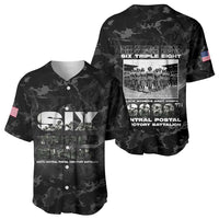 African American Heroes Baseball Jersey Six Triple Eight - Camo Style