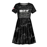 African American Heroes Kid Short Sleeve Dress Six Triple Eight - Camo Style