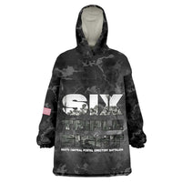 African American Heroes Kid Wearable Blanket Hoodie Six Triple Eight - Camo Style