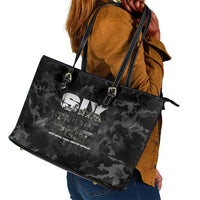 African American Heroes Leather Tote Bag Six Triple Eight - Camo Style