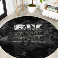 African American Heroes Round Carpet Six Triple Eight - Camo Style