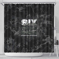 African American Heroes Shower Curtain Six Triple Eight - Camo Style