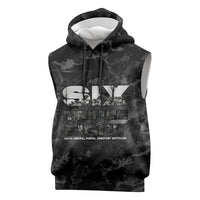 African American Heroes Sleeveless Hoodie Six Triple Eight - Camo Style