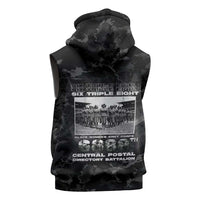 African American Heroes Sleeveless Hoodie Six Triple Eight - Camo Style