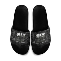 African American Heroes Slide Sandals Six Triple Eight - Camo Style