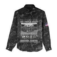African American Heroes Women Casual Shirt Six Triple Eight - Camo Style