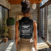 African American Heroes Women Sleeveless Polo Shirt Six Triple Eight - Camo Style