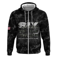 African American Heroes Zip Hoodie Six Triple Eight - Camo Style