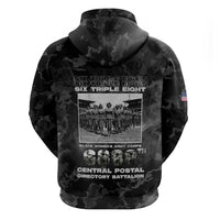 African American Heroes Zip Hoodie Six Triple Eight - Camo Style