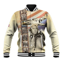 Tuskegee Airmen Baseball Jacket Red Tail Legacy Film Striped Style