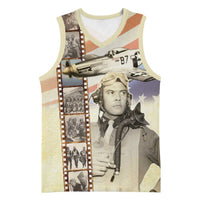 Tuskegee Airmen Basketball Jersey Red Tail Legacy Film Striped Style