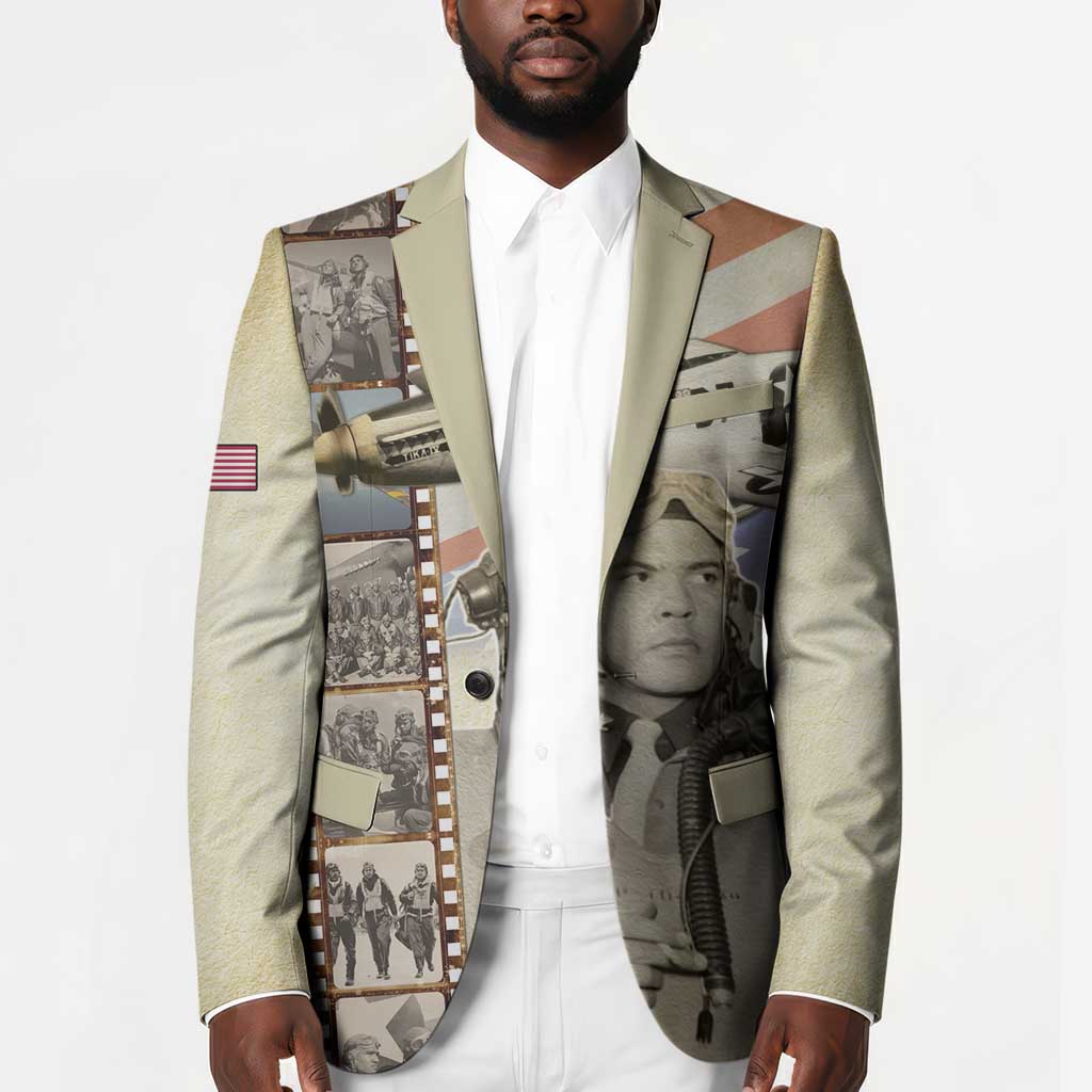 Tuskegee Airmen Blazer Red Tail Legacy Film Striped Style