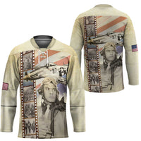 Tuskegee Airmen Hockey Jersey Red Tail Legacy Film Striped Style