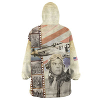 Tuskegee Airmen Kid Wearable Blanket Hoodie Red Tail Legacy Film Striped Style
