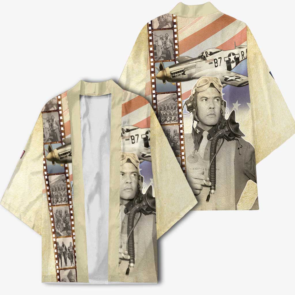 Tuskegee Airmen Kimono Red Tail Legacy Film Striped Style