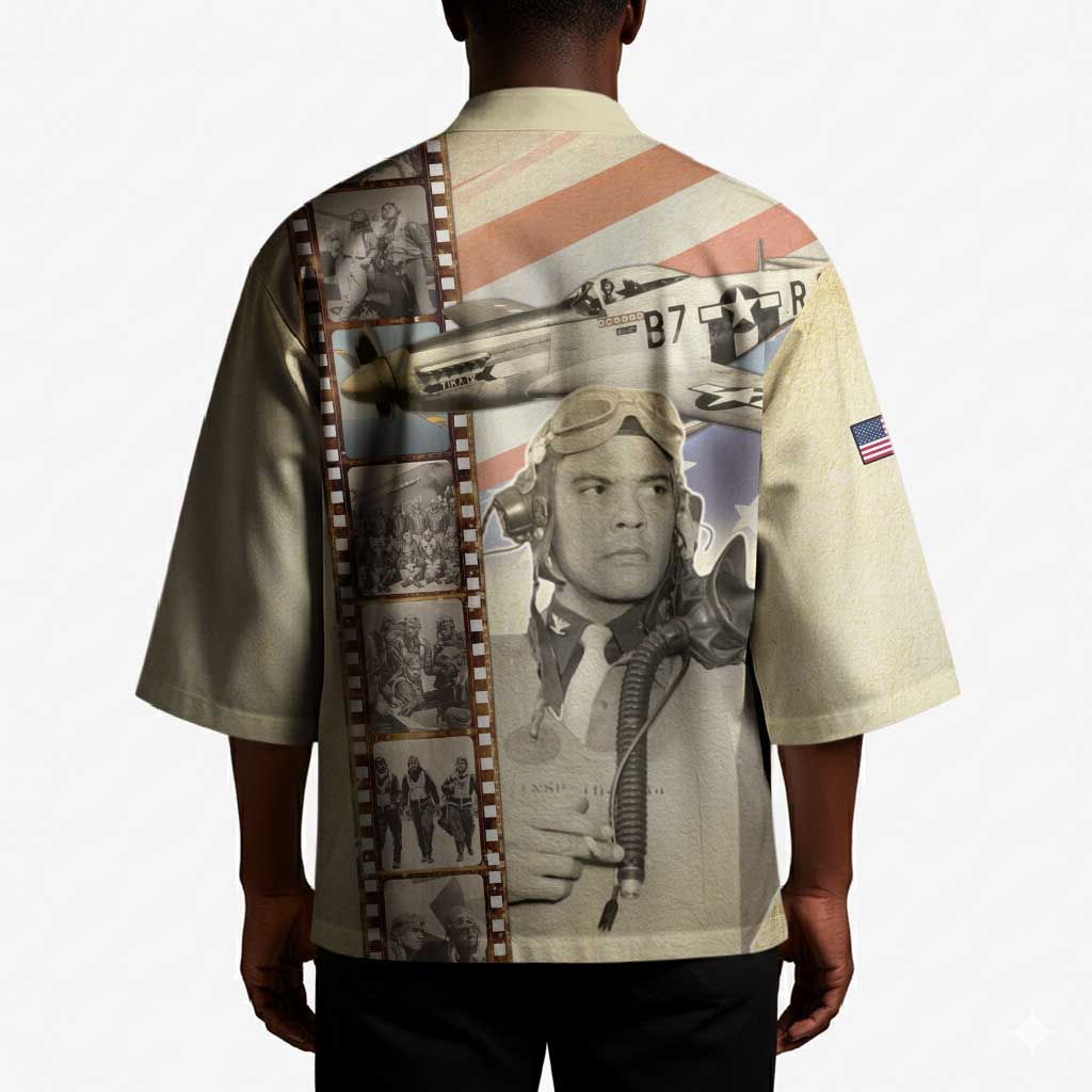 Tuskegee Airmen Kimono Red Tail Legacy Film Striped Style