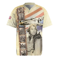 Tuskegee Airmen Rugby Jersey Red Tail Legacy Film Striped Style
