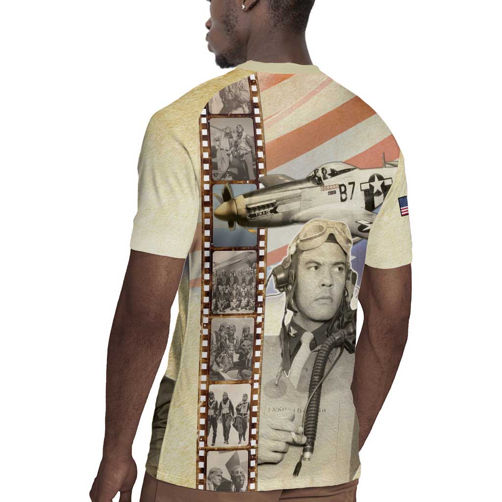 Tuskegee Airmen Rugby Jersey Red Tail Legacy Film Striped Style
