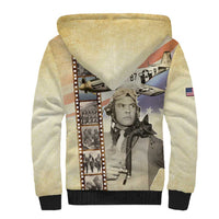 Tuskegee Airmen Sherpa Hoodie Red Tail Legacy Film Striped Style