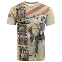 Tuskegee Airmen T shirt Red Tail Legacy Film Striped Style