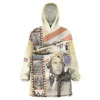 Tuskegee Airmen Wearable Blanket Hoodie Red Tail Legacy Film Striped Style