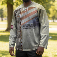 Montford Point Marines Hockey Jersey The First Black US Marines Film Striped Style