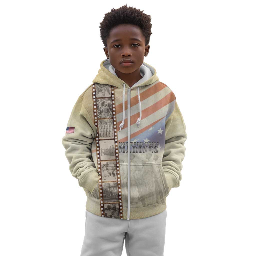 Montford Point Marines Kid Hoodie The First Black US Marines Film Striped Style