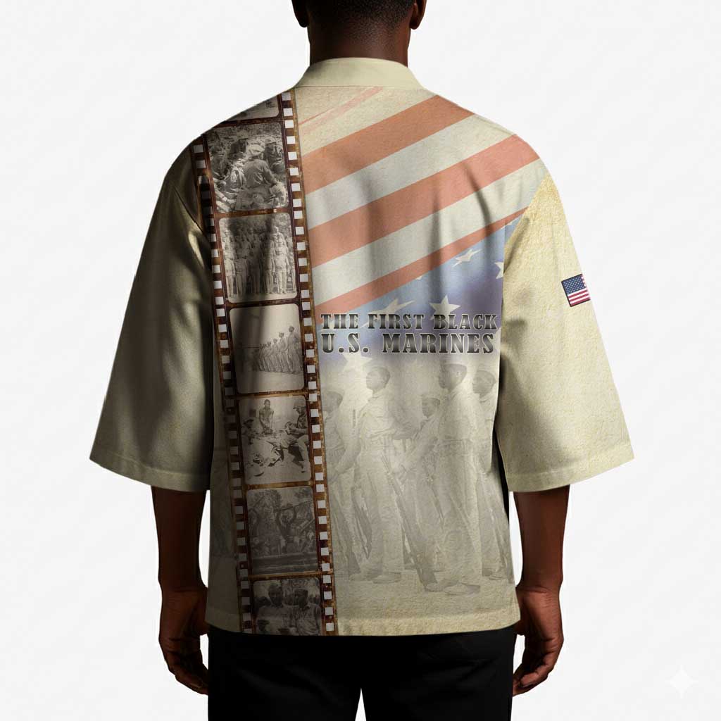 Montford Point Marines Kimono The First Black US Marines Film Striped Style