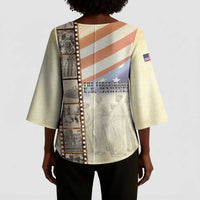 Montford Point Marines Kimono Sleeve Blouse The First Black US Marines Film Striped Style