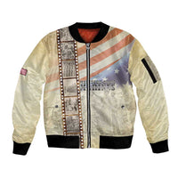 Montford Point Marines Sleeve Zip Bomber Jacket The First Black US Marines Film Striped Style