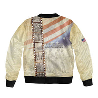 Montford Point Marines Sleeve Zip Bomber Jacket The First Black US Marines Film Striped Style
