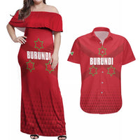 Custom Burundi Football Couples Matching Off Shoulder Maxi Dress and Hawaiian Shirt Come On Intamba