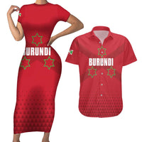 Custom Burundi Football Couples Matching Short Sleeve Bodycon Dress and Hawaiian Shirt Come On Intamba