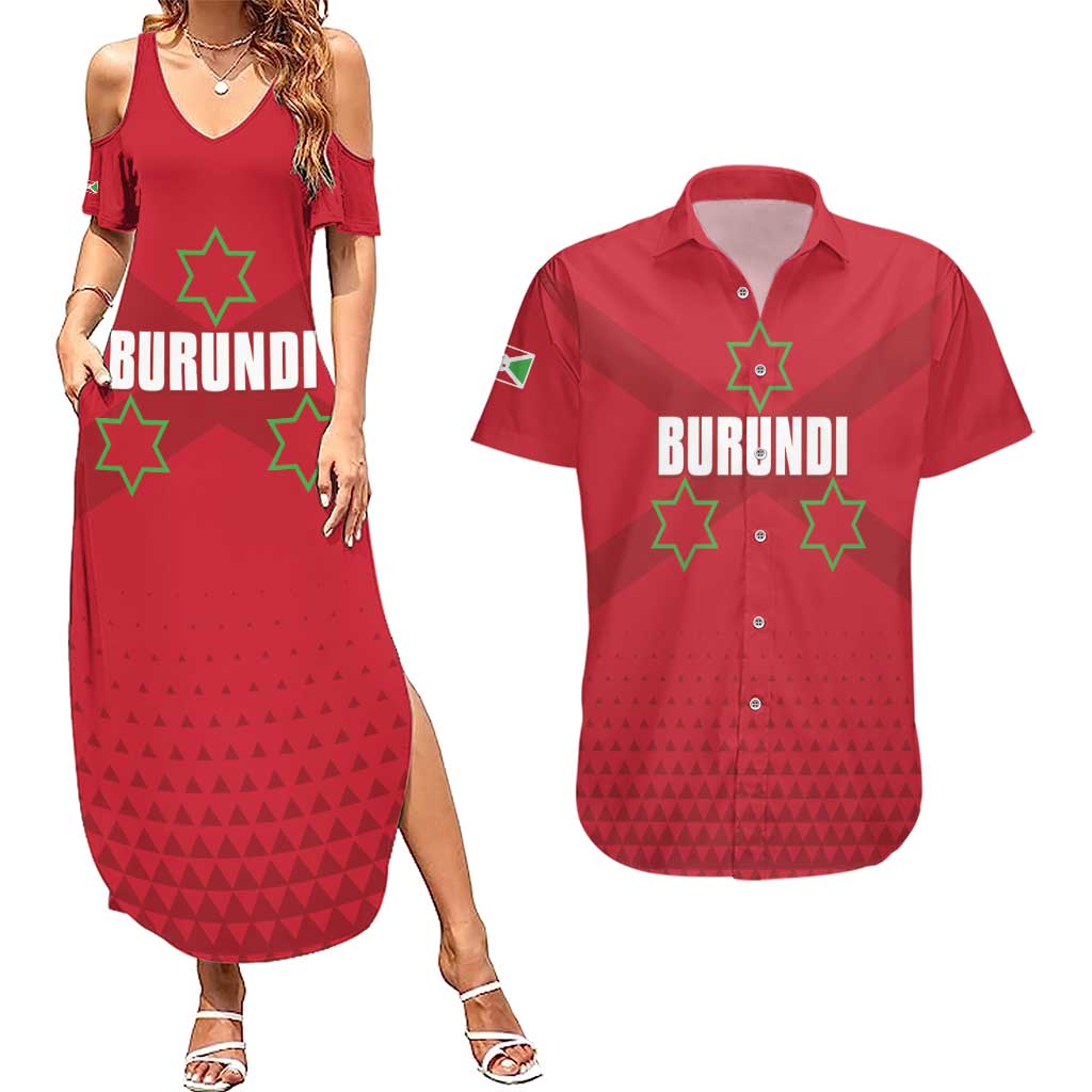 Custom Burundi Football Couples Matching Summer Maxi Dress and Hawaiian Shirt Come On Intamba