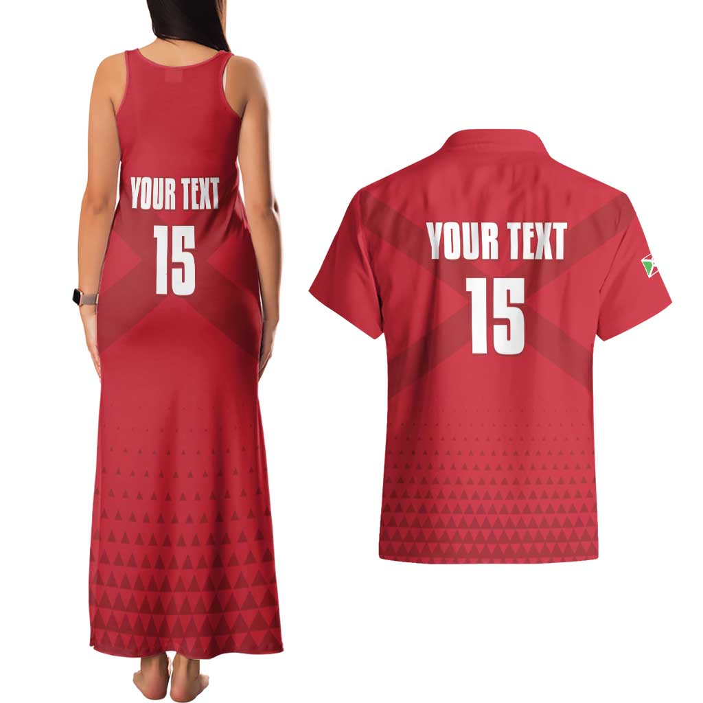 Custom Burundi Football Couples Matching Tank Maxi Dress and Hawaiian Shirt Come On Intamba