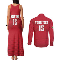 Custom Burundi Football Couples Matching Tank Maxi Dress and Long Sleeve Button Shirt Come On Intamba