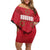 Custom Burundi Football Family Matching Off Shoulder Short Dress and Hawaiian Shirt Come On Intamba