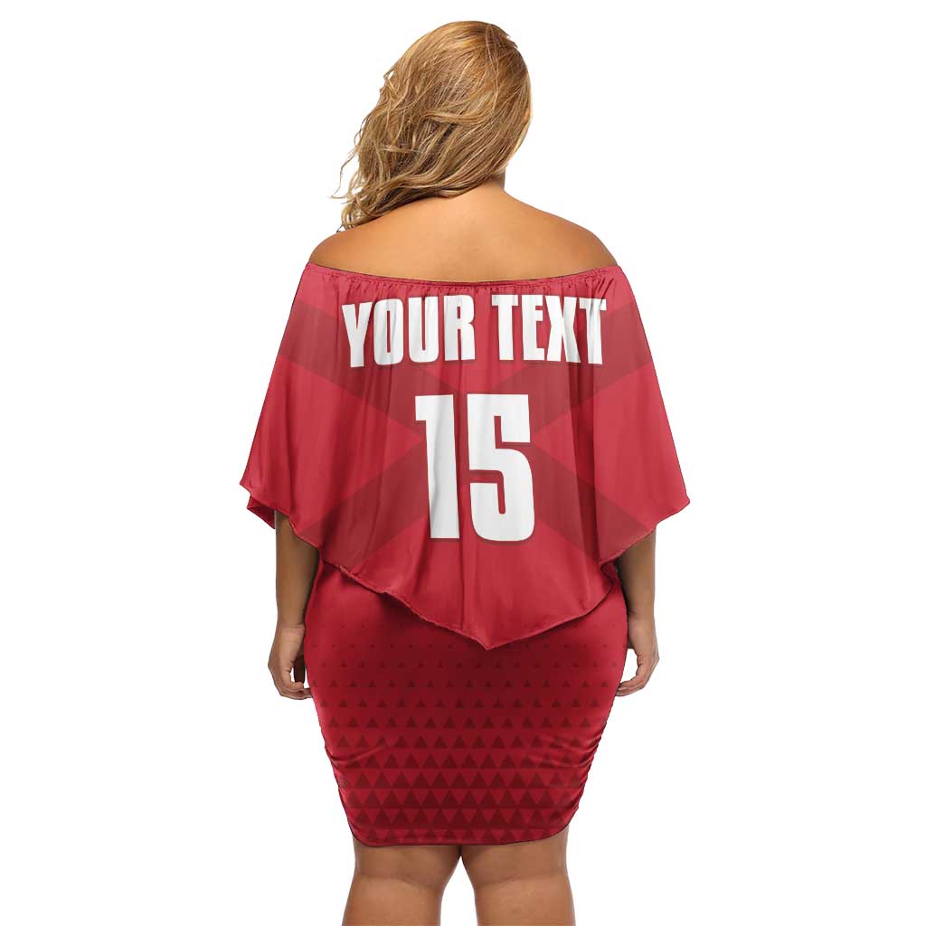 Custom Burundi Football Family Matching Off Shoulder Short Dress and Hawaiian Shirt Come On Intamba