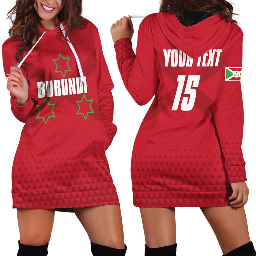 Custom Burundi Football Hoodie Dress Come On Intamba