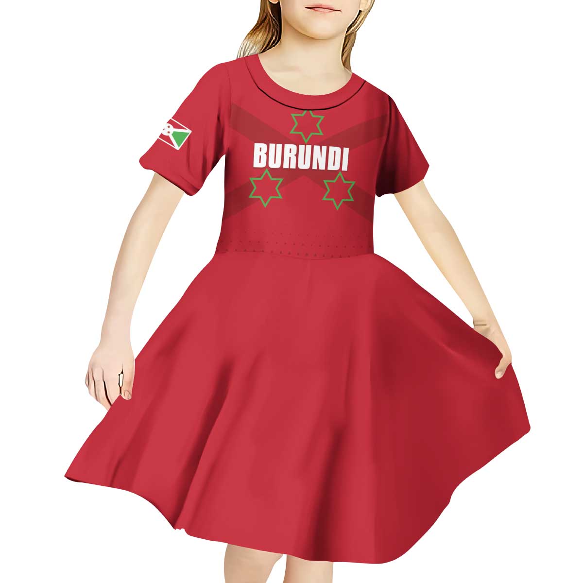 Custom Burundi Football Kid Short Sleeve Dress Come On Intamba