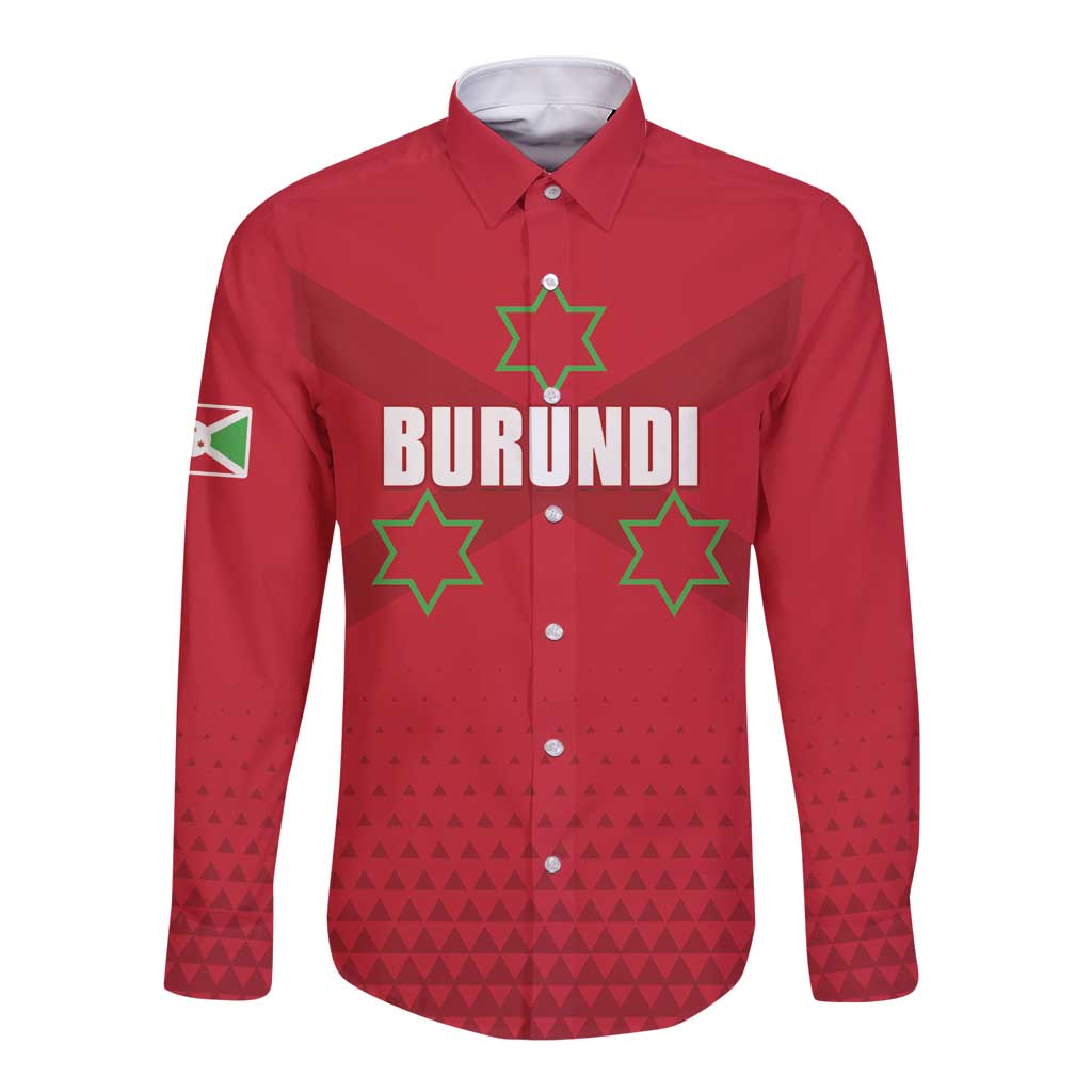 Custom Burundi Football Long Sleeve Button Shirt Come On Intamba