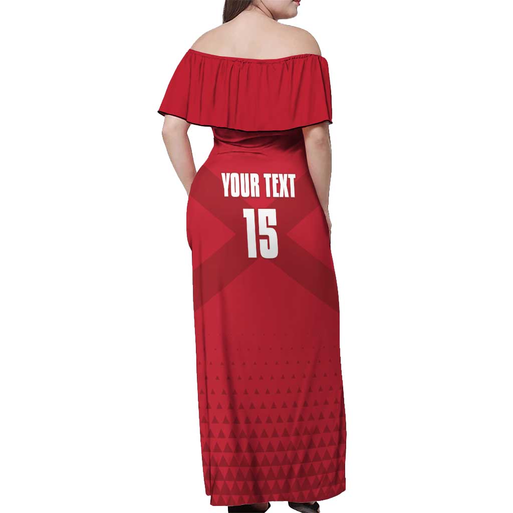Custom Burundi Football Off Shoulder Maxi Dress Come On Intamba