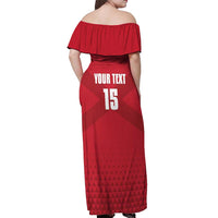 Custom Burundi Football Off Shoulder Maxi Dress Come On Intamba