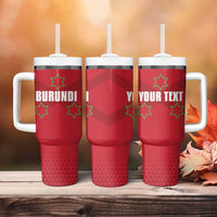 Custom Burundi Football Tumbler With Handle Come On Intamba