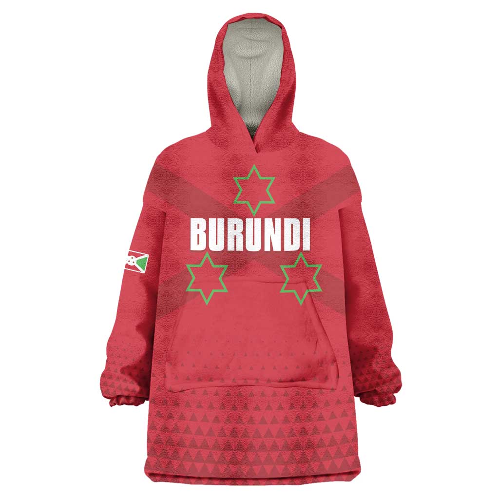 Custom Burundi Football Wearable Blanket Hoodie Come On Intamba