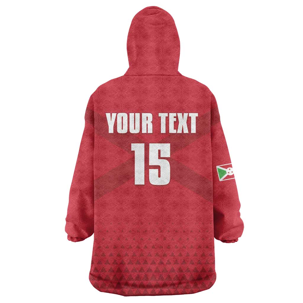 Custom Burundi Football Wearable Blanket Hoodie Come On Intamba